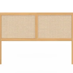 Tête de lit aspect cannage et bois 160 cm