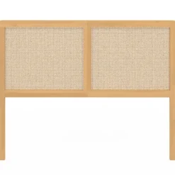 Tête de lit aspect cannage et bois 140 cm