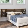 Tête de lit en lattes de bois vieilli 240 cm style moderne