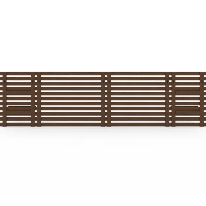 Tête de lit en lattes de bois vieilli 240 cm style moderne