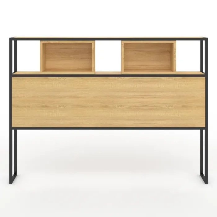 Tête de lit industrielle 165 cm bois et métal