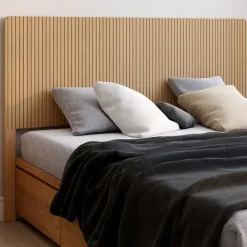 Tête de lit sur pied effet lattes 160 cm