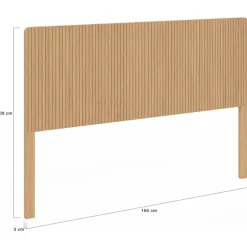 Tête de lit sur pied effet lattes 160 cm
