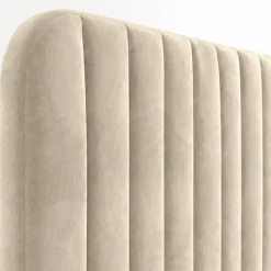 Tête de lit suspendue en velours beige 160 cm