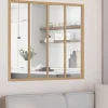 Verrière atelier 4 vitrages L. 116 x H. 108 cm en bois et verre trempé